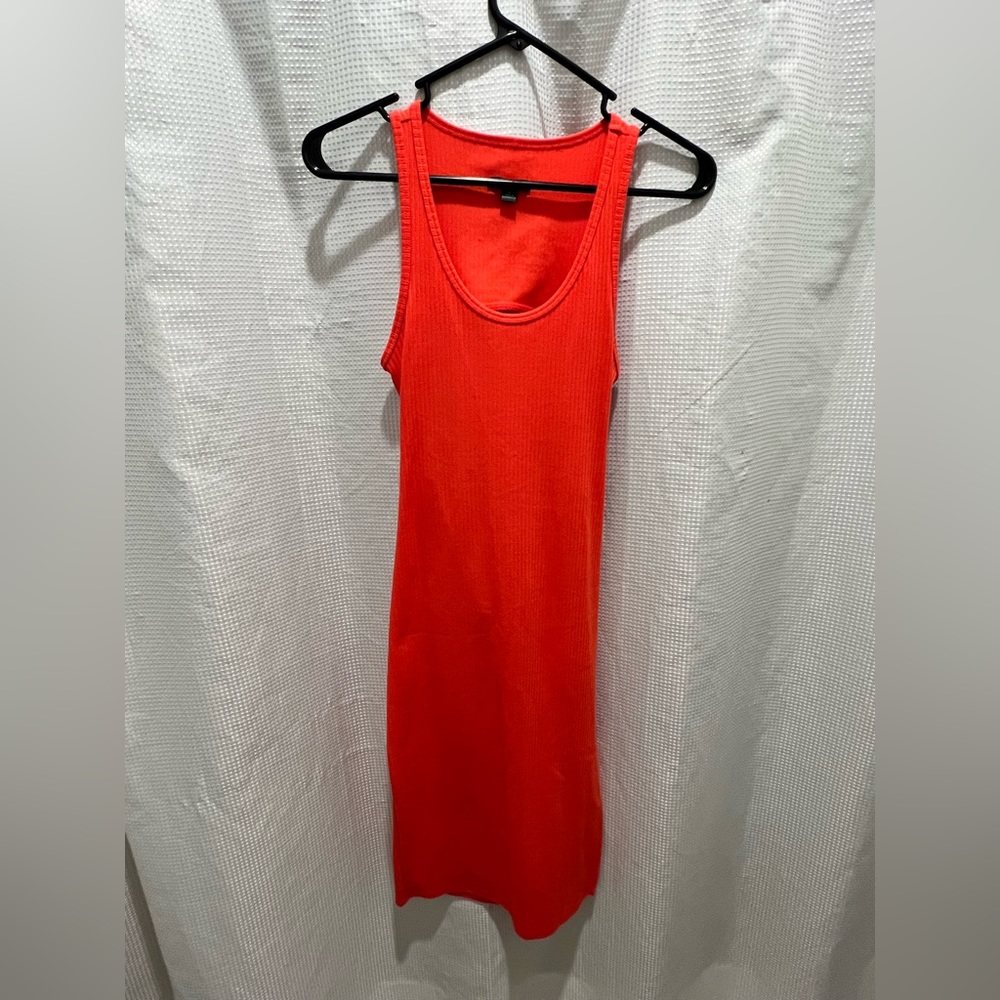 Wild fable coral ribbed midi dress
